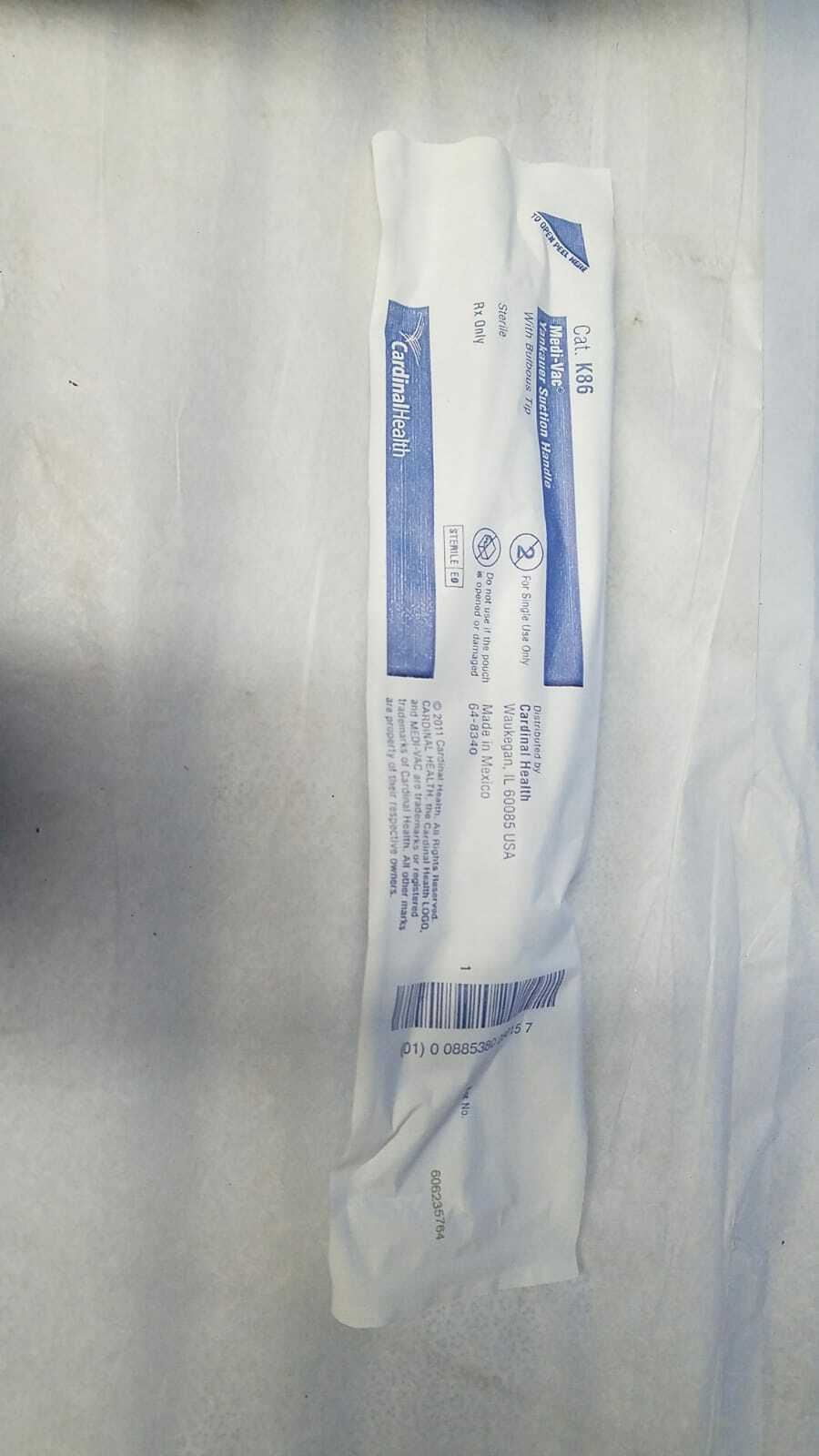 Medi-Vac Yankauer Suction Handle Bulbous Tip K86 50 Count | NY1146 DIAGNOSTIC ULTRASOUND MACHINES FOR SALE