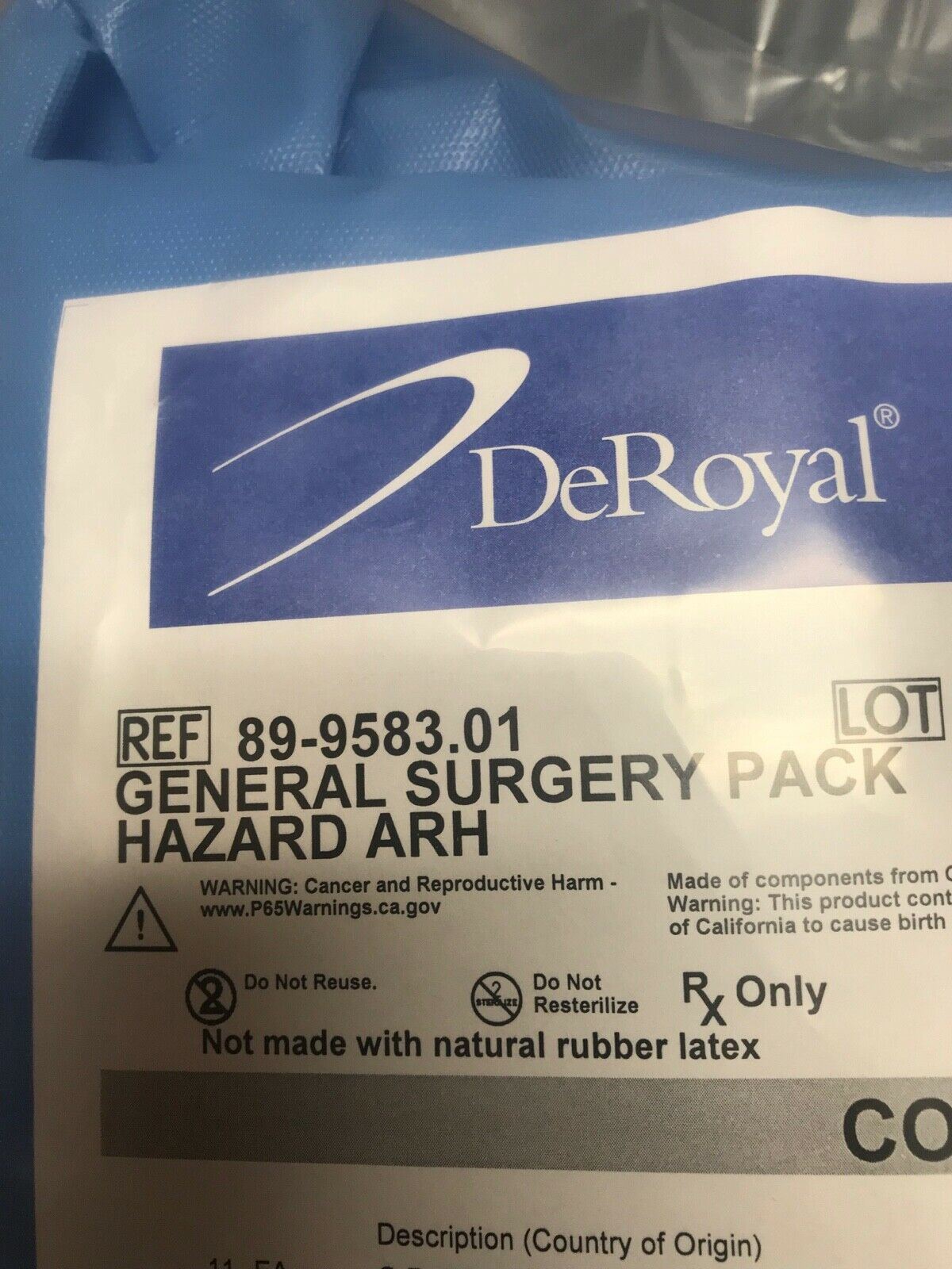 DeRoyal General Surgery Pack, Exp. 07/01/2021 (592KMD) DIAGNOSTIC ULTRASOUND MACHINES FOR SALE