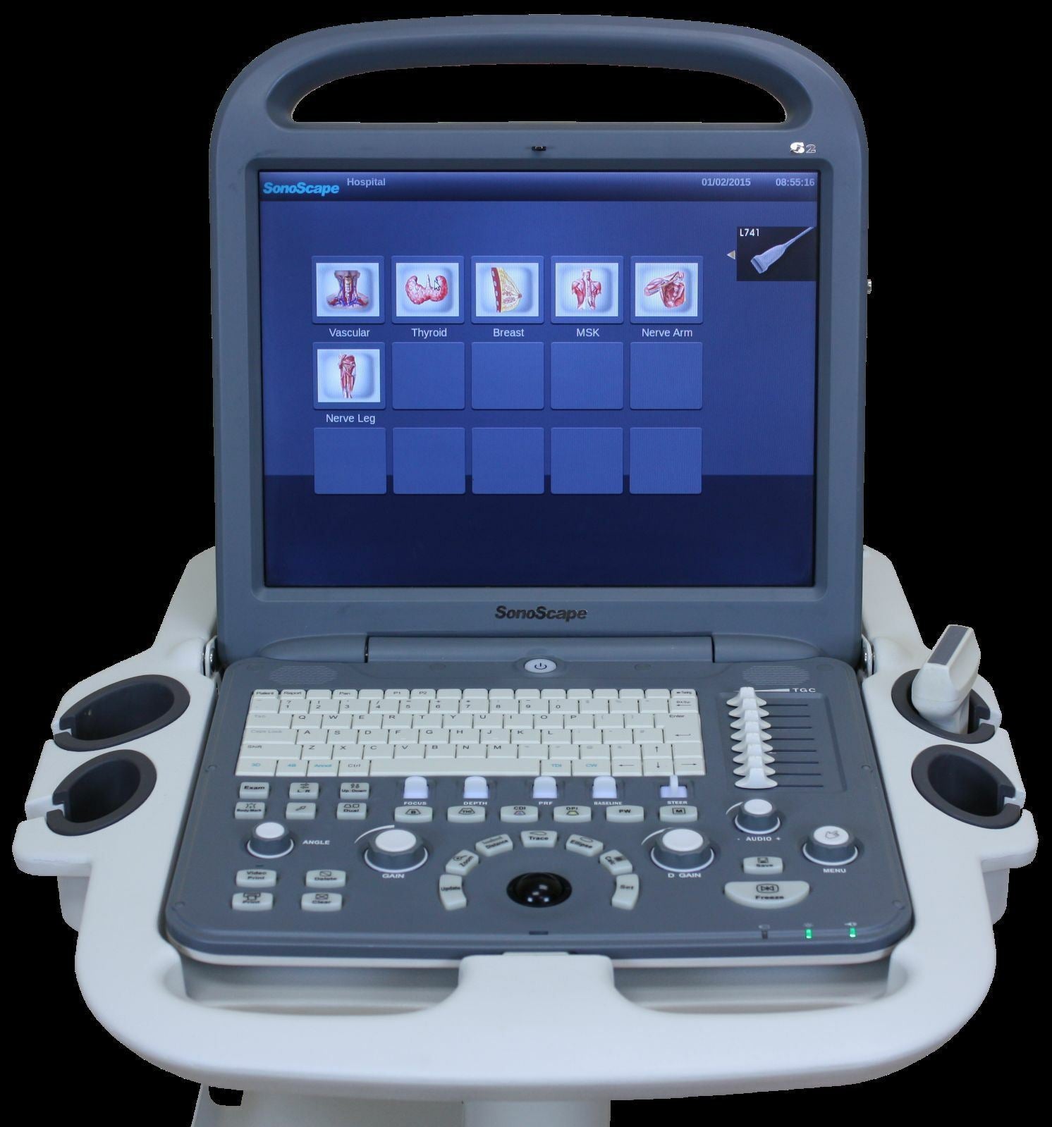 SonoScape S2 with one Linear array Probe L741 5.0-10.0 Mhz DIAGNOSTIC ULTRASOUND MACHINES FOR SALE