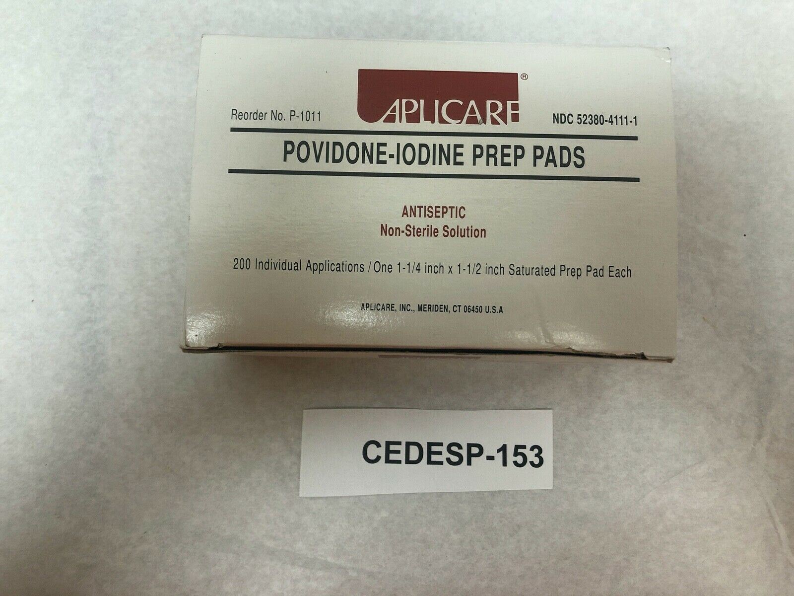Aplicare Povidone Prep Pads (Box of 200) | CEDESP-153 DIAGNOSTIC ULTRASOUND MACHINES FOR SALE