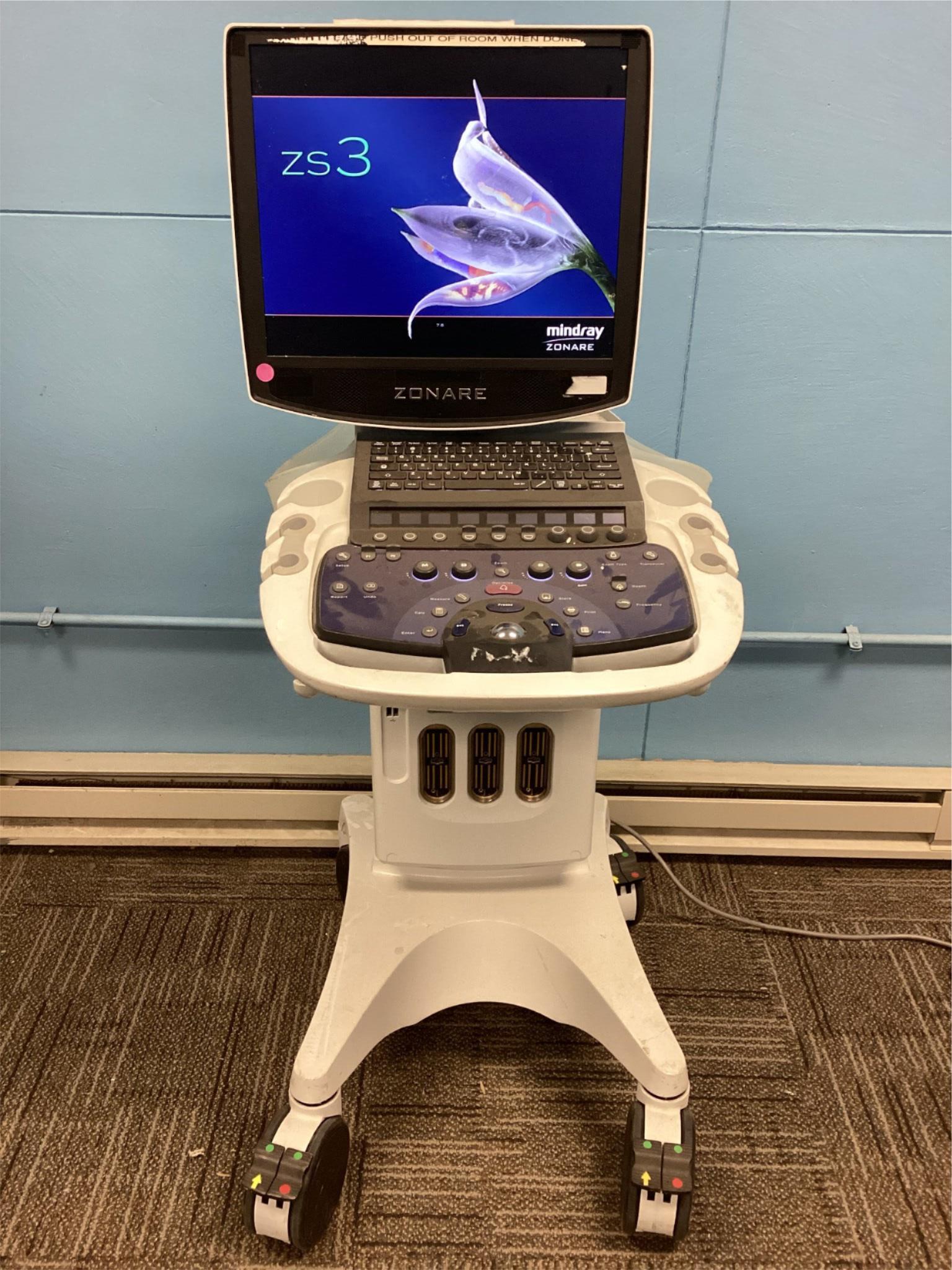 Mindray Zonare ZS3 Diagnostic Ultrasound System - 2014 DIAGNOSTIC ULTRASOUND MACHINES FOR SALE