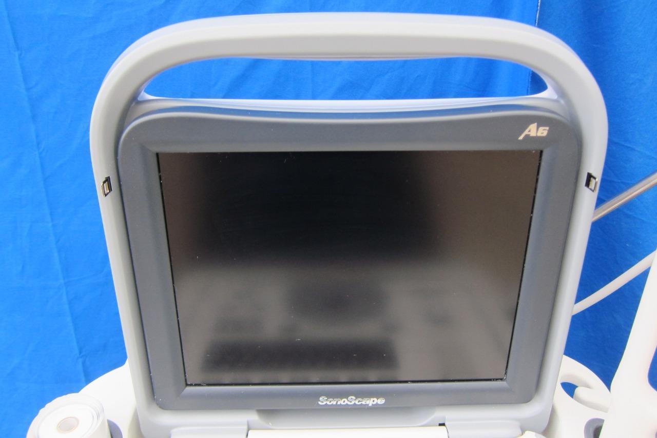 Sonoscape A6 Ultrasound System with 2 Probes, Trolley, Printer, Complete Set DIAGNOSTIC ULTRASOUND MACHINES FOR SALE