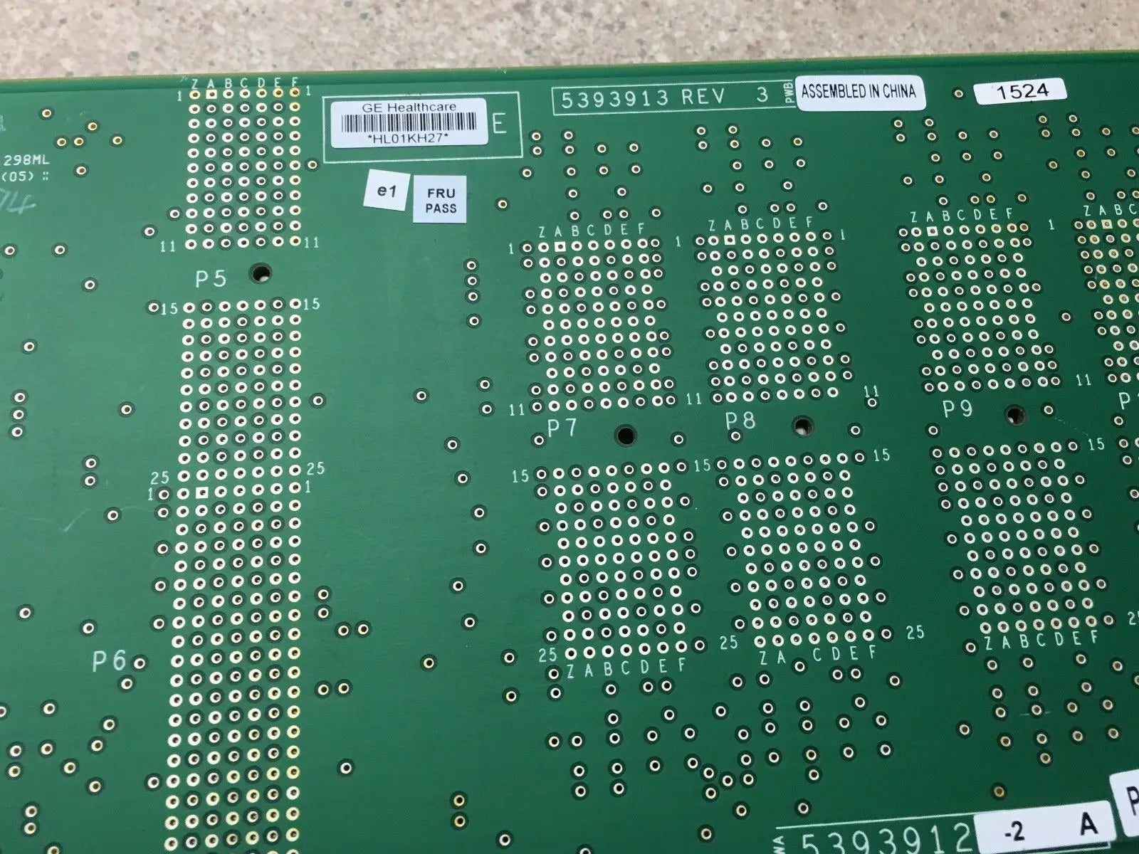 JUNEAU FRONTPLANE CIRCUIT BOARD ASSEMBLY GE Ultrasound P/N 5393912 DIAGNOSTIC ULTRASOUND MACHINES FOR SALE