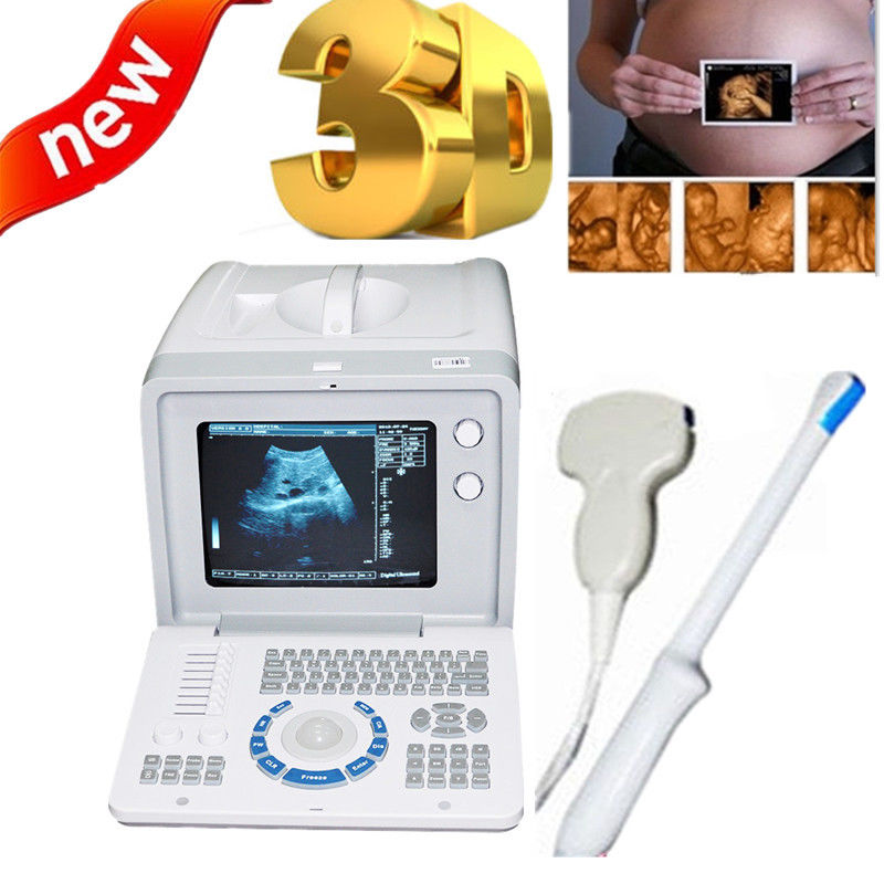 Portable LCD Digital Ultrasound Scanner Convex + Transvaginal Probes 3D Version DIAGNOSTIC ULTRASOUND MACHINES FOR SALE