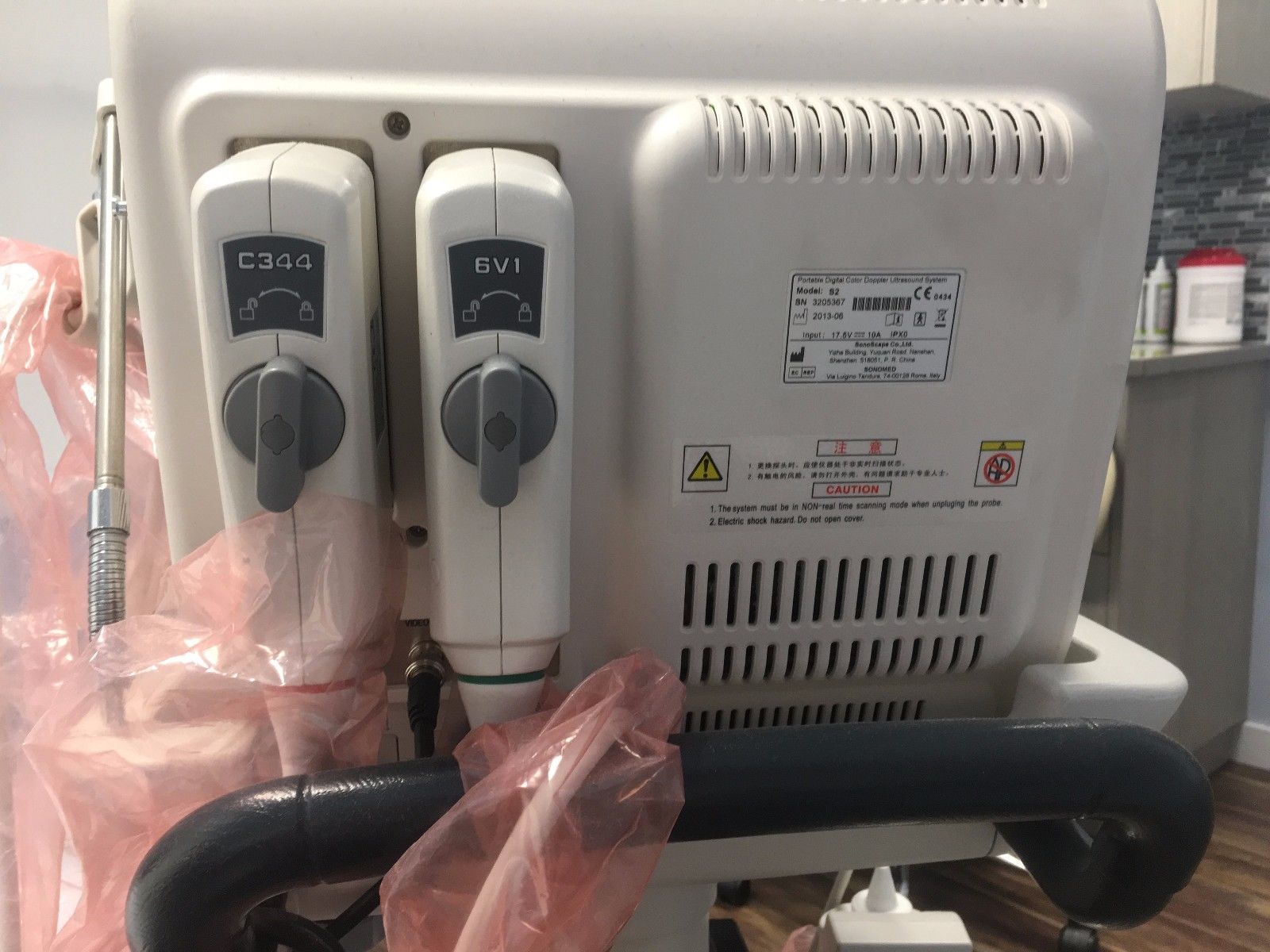 SonoScape S2 2013 Portable Ultrasound System Machine Used 1st owner 2 Probes DIAGNOSTIC ULTRASOUND MACHINES FOR SALE