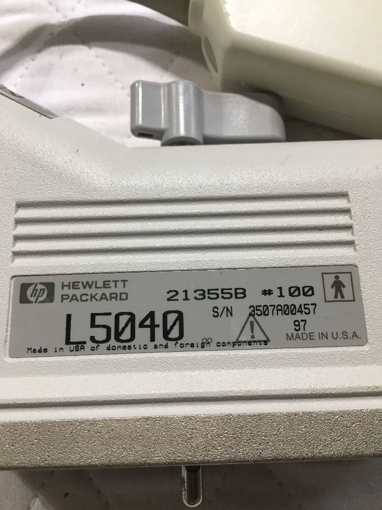 closeup of probe label connector