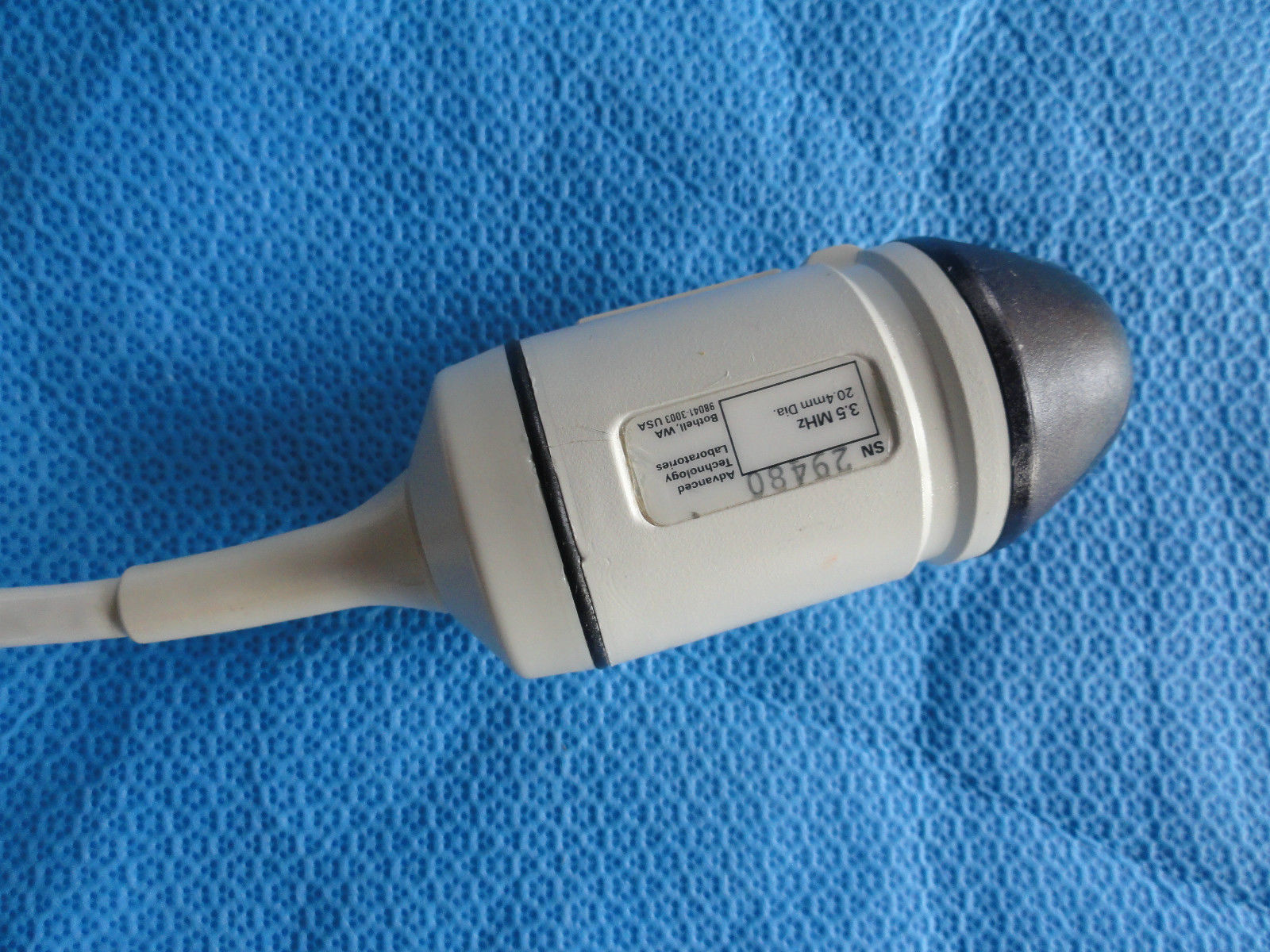 ATL 3.5 MHz 20.4mm Dia Annular Array Ultrasound Probe / 400-0188-01 (3866) DIAGNOSTIC ULTRASOUND MACHINES FOR SALE