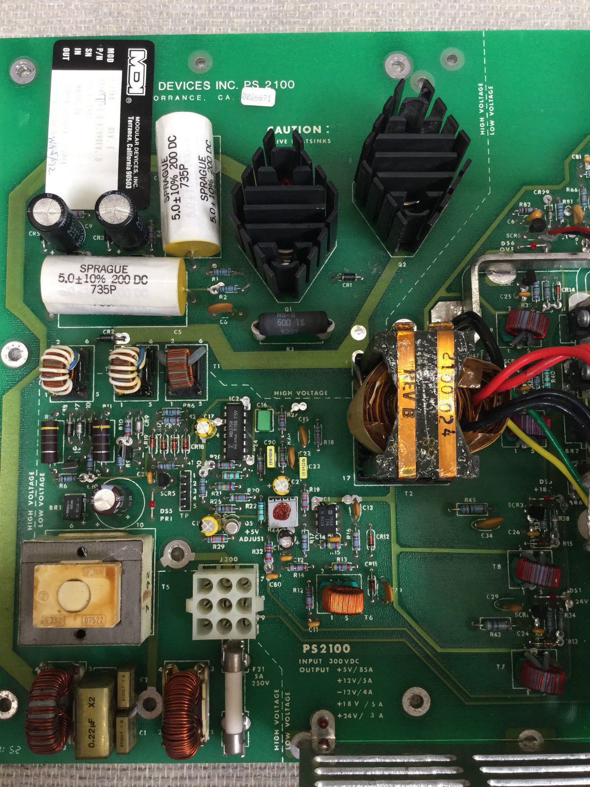 Ultrasound System ACUSON 128XP MDI PS210O HIGH VOLTAGE BOARD I2R DIAGNOSTIC ULTRASOUND MACHINES FOR SALE