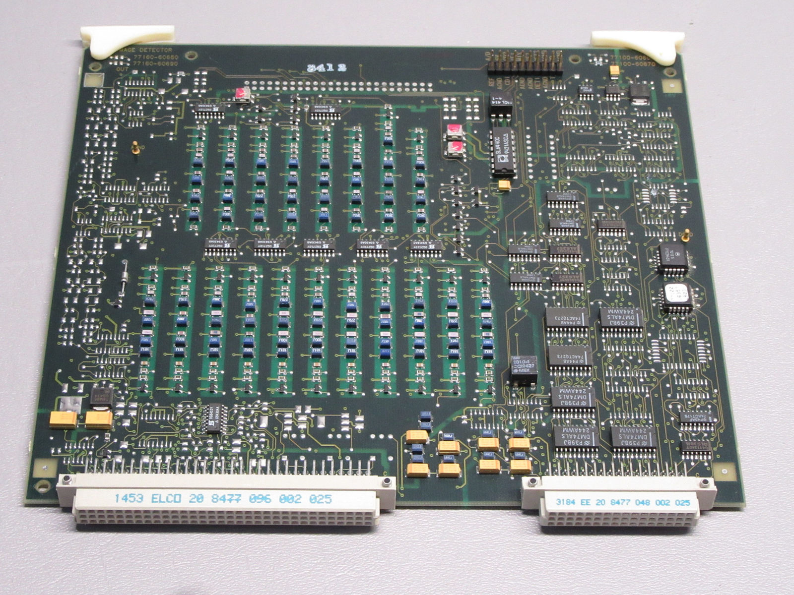 a close up of a computer board on a table