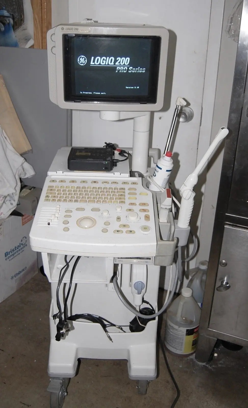 GE Logiq 200 Pro Ultrasound with 2 Transducer Probe Imaging Urology OBGYN #12367 DIAGNOSTIC ULTRASOUND MACHINES FOR SALE