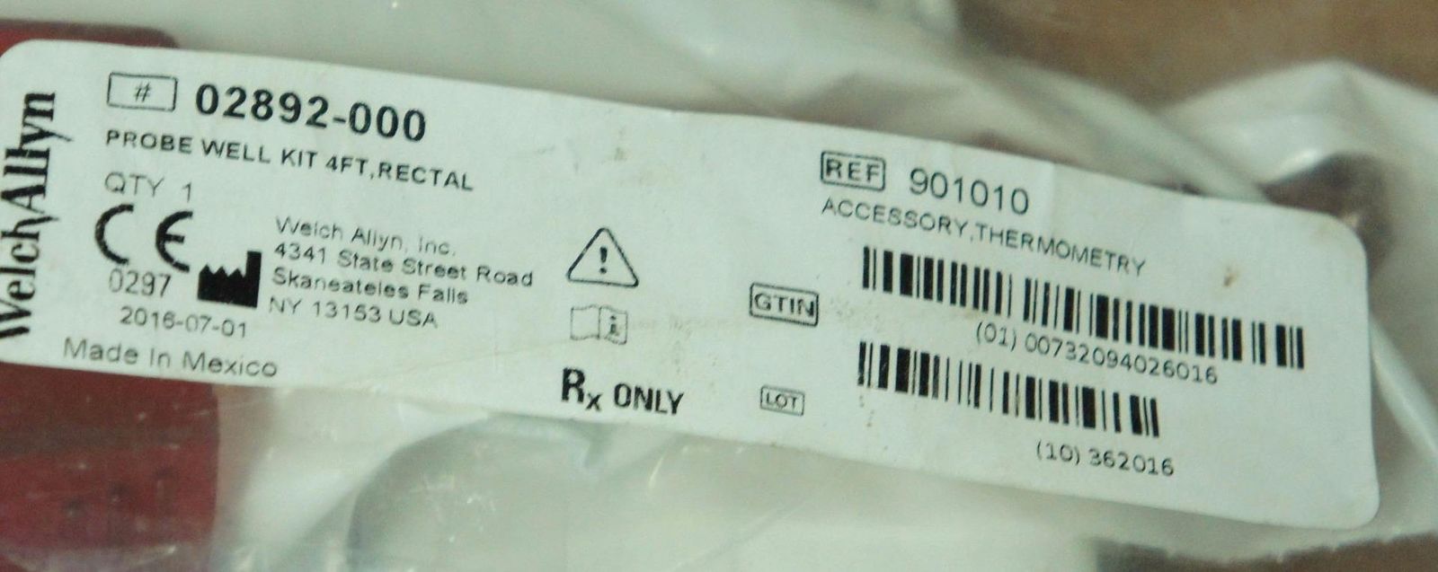 NEW Welch Allyn Probe Well Kit Rectal 02892-000 ! T632 N 732094026016 DIAGNOSTIC ULTRASOUND MACHINES FOR SALE