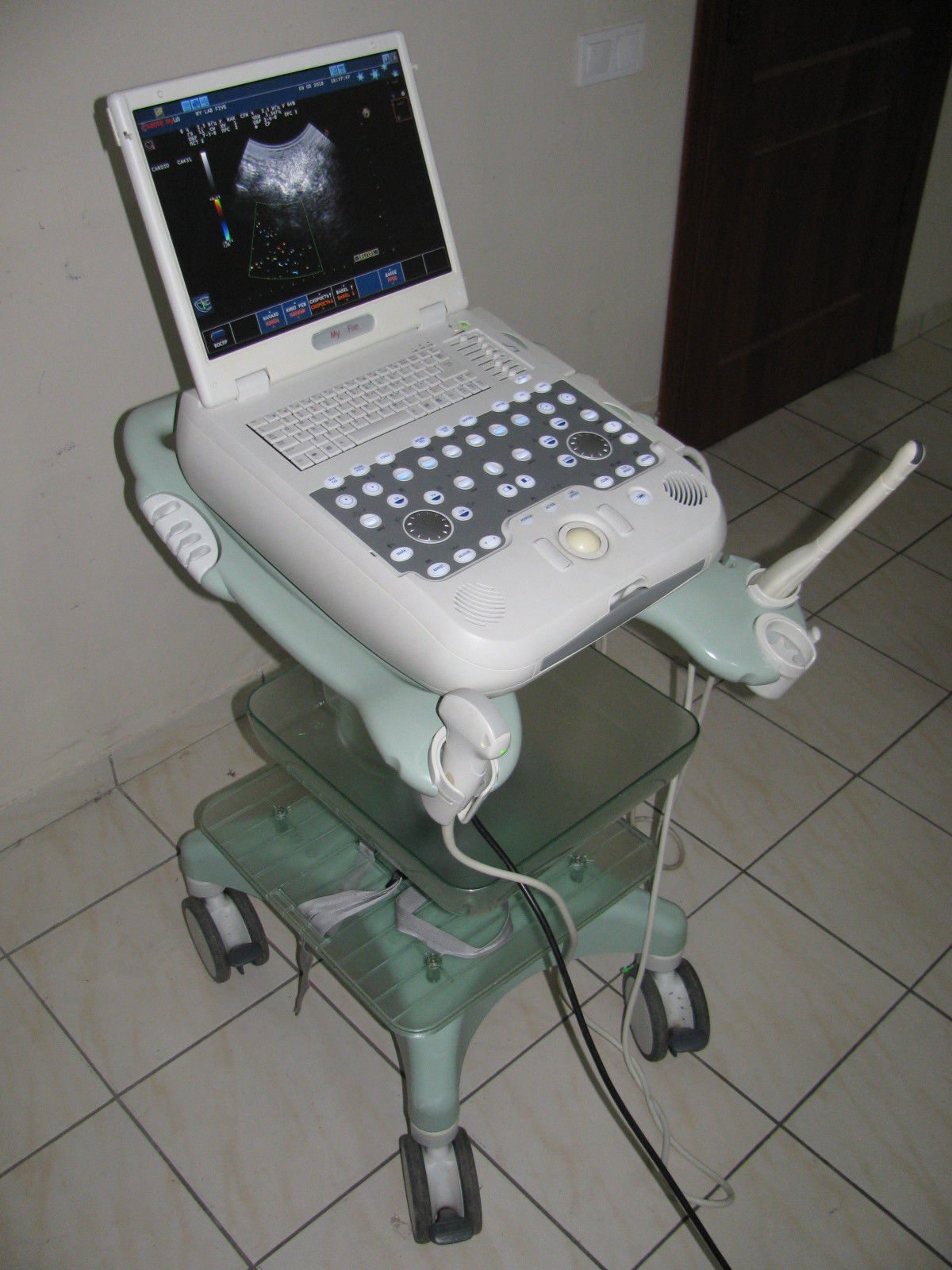Esaote MyLabFive Ultrasound machine with cart and two probes(convex+vaginal) DIAGNOSTIC ULTRASOUND MACHINES FOR SALE