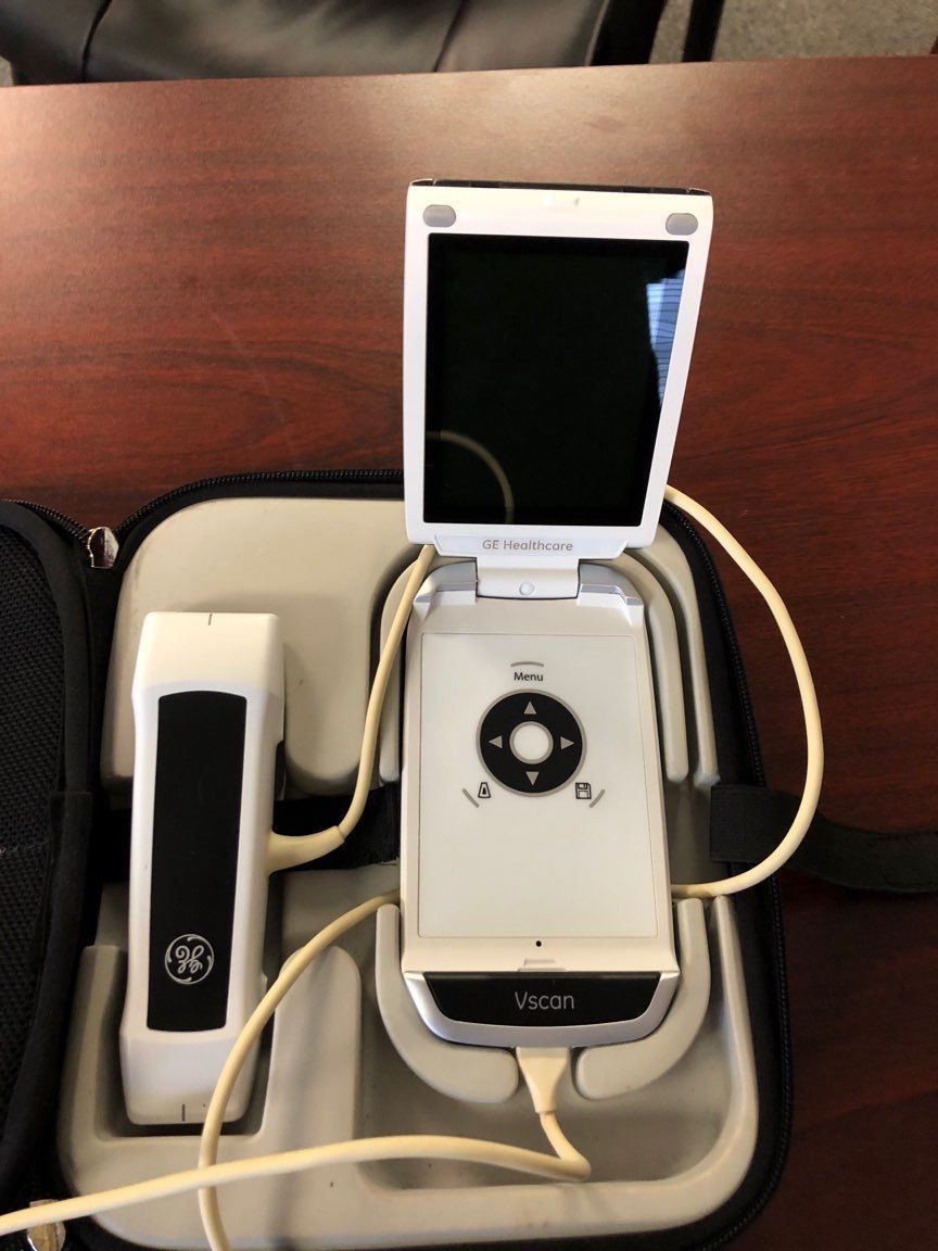 GE V-scan Dual Head - Handheld Portable Ultrasound. PHASED ARRAY+ LINEAR PROBES DIAGNOSTIC ULTRASOUND MACHINES FOR SALE