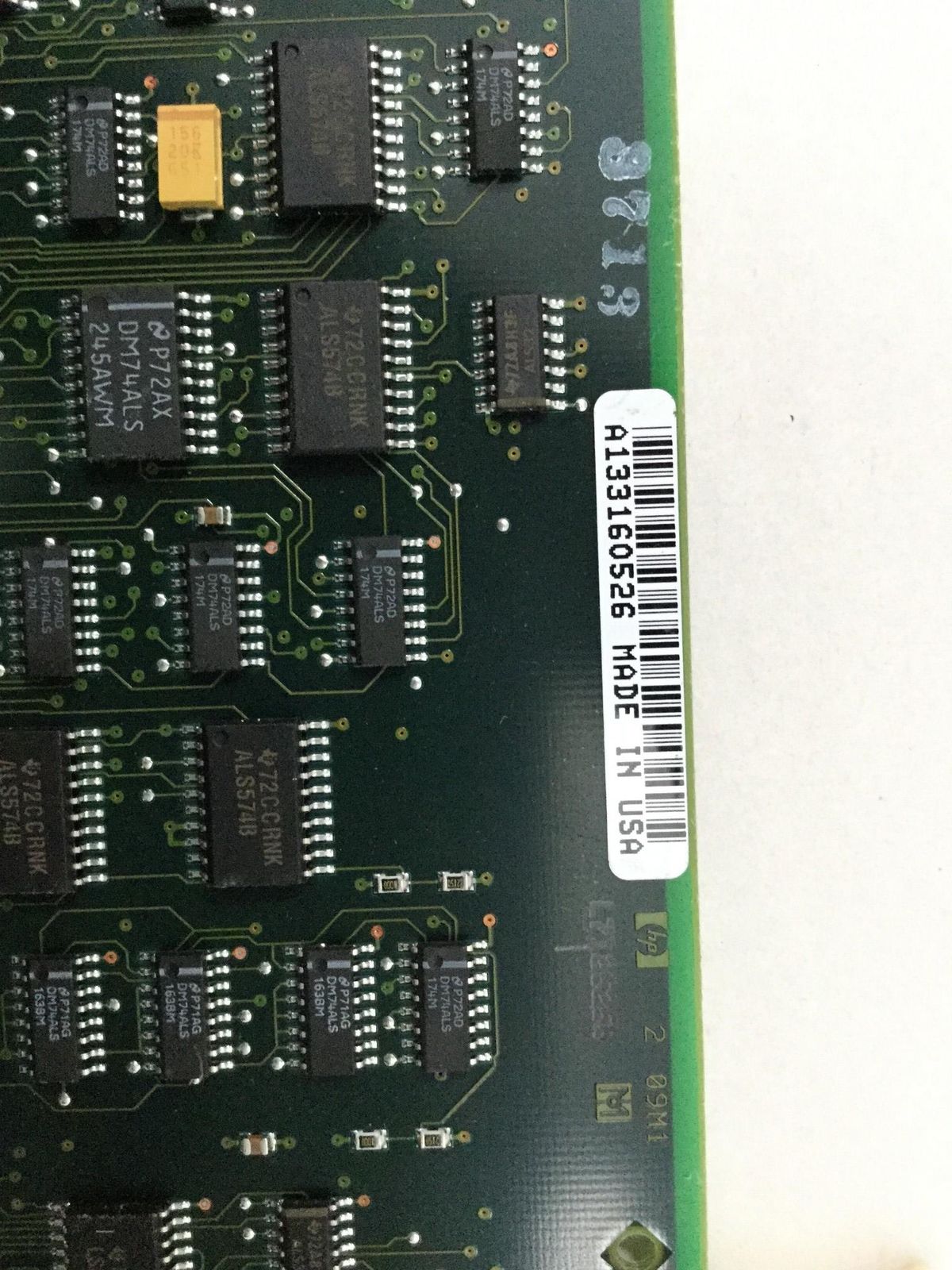 a close up of a printed circuit board