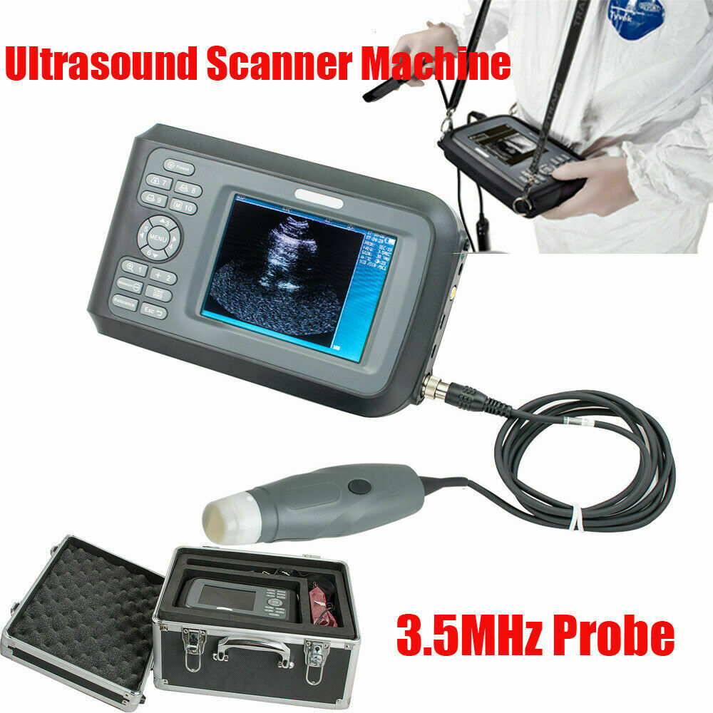 Portable Vet Ultrasound Scanner System 3.5MHZ Probe Animal Veterinary Machine DIAGNOSTIC ULTRASOUND MACHINES FOR SALE