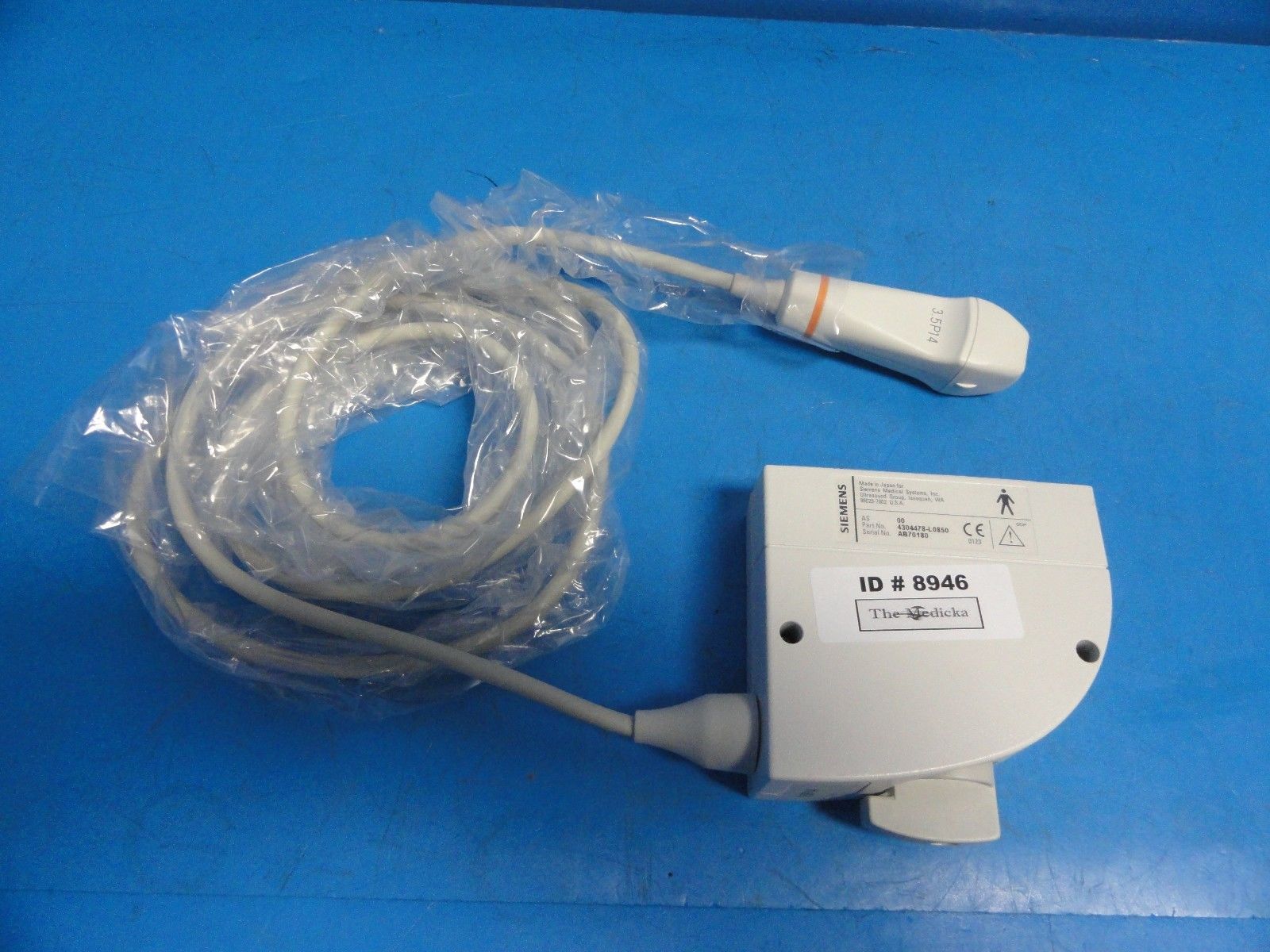Siemens 3.5P14 P/N 4304478-L0850 Phased Array Probe for Omnia Versa (8946 ) DIAGNOSTIC ULTRASOUND MACHINES FOR SALE