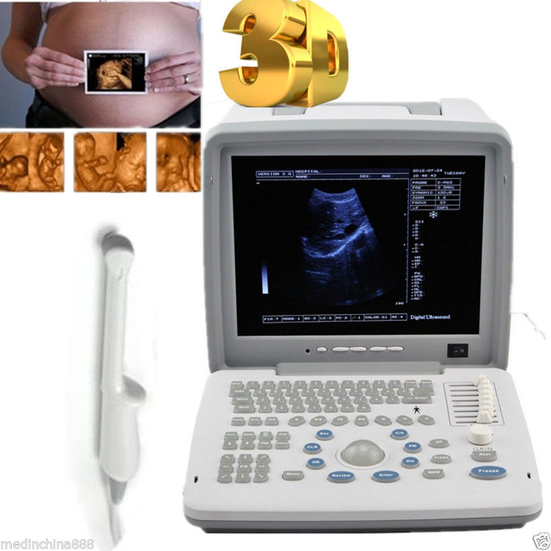 Portable Ultrasound Ultrasonic Scanner Scan Transvaginal Probe+Free 3D software DIAGNOSTIC ULTRASOUND MACHINES FOR SALE