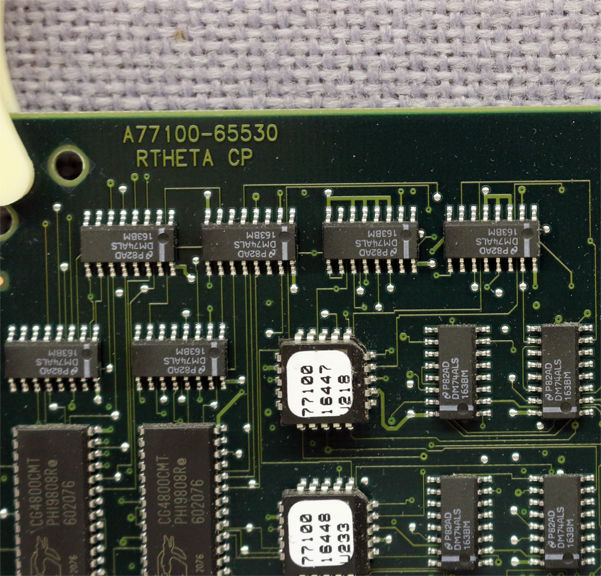 a close up of a printed circuit board