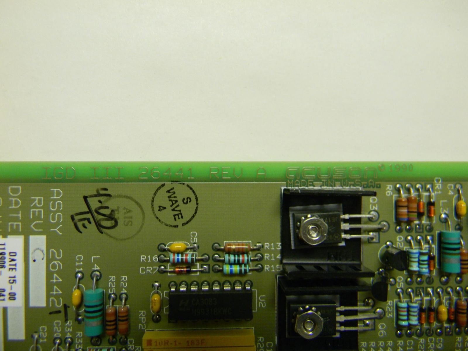 Acuson Sequoia C256 Ultrasound IGD III 3 Board, PN# 26442 DIAGNOSTIC ULTRASOUND MACHINES FOR SALE