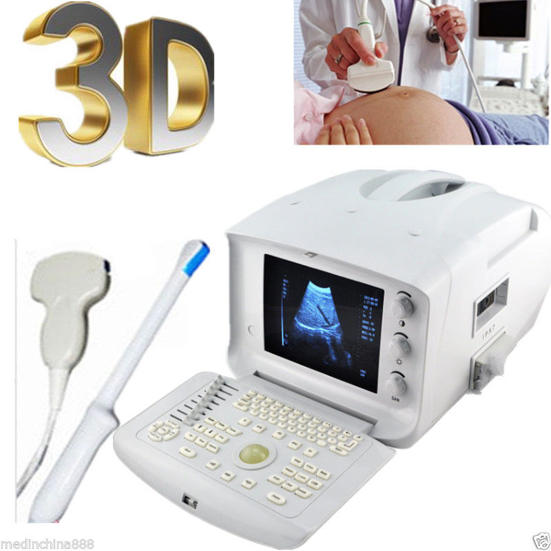 Portable LCD Digital Ultrasound Scanner Monitor + Convex Transvaginal Probes 3D DIAGNOSTIC ULTRASOUND MACHINES FOR SALE