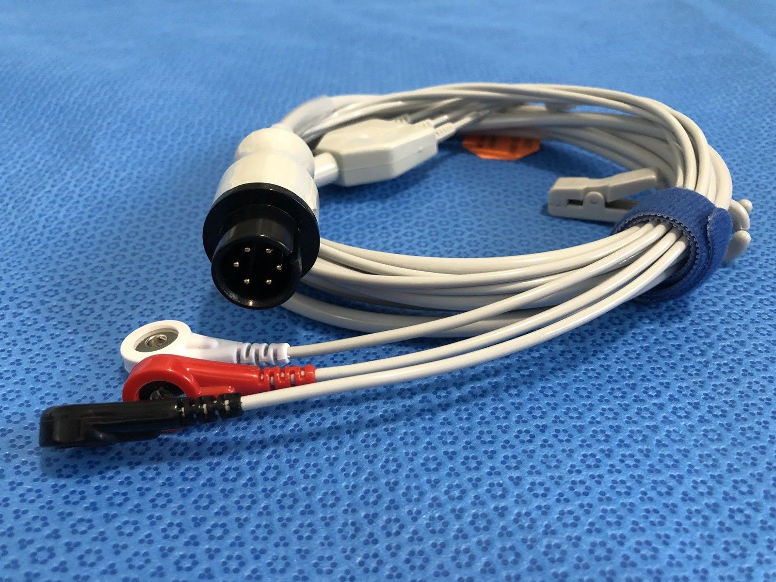 ECG EKG Cable AAMI 6 Pin 3 Leads Snap AHA - Same Day Shipping - US Located DIAGNOSTIC ULTRASOUND MACHINES FOR SALE
