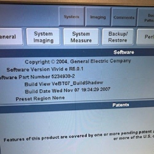 GE Vivid E Cardiac/Vascular/General Portable Ultrasound with 4 probes DIAGNOSTIC ULTRASOUND MACHINES FOR SALE