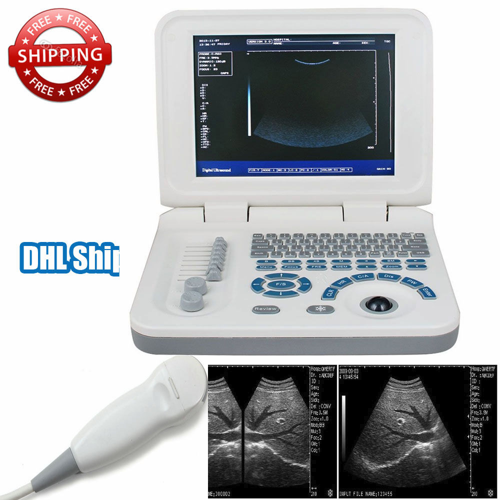 LCD Digital Ultrasound Scanner Monitor Device +Micro-convex Array probe + Bag 190891494238 DIAGNOSTIC ULTRASOUND MACHINES FOR SALE