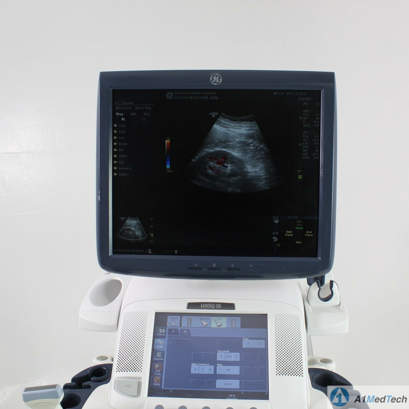 GE Logiq E9 Ultrasound System with C1-5-D & ML6-15-D Probes DIAGNOSTIC ULTRASOUND MACHINES FOR SALE
