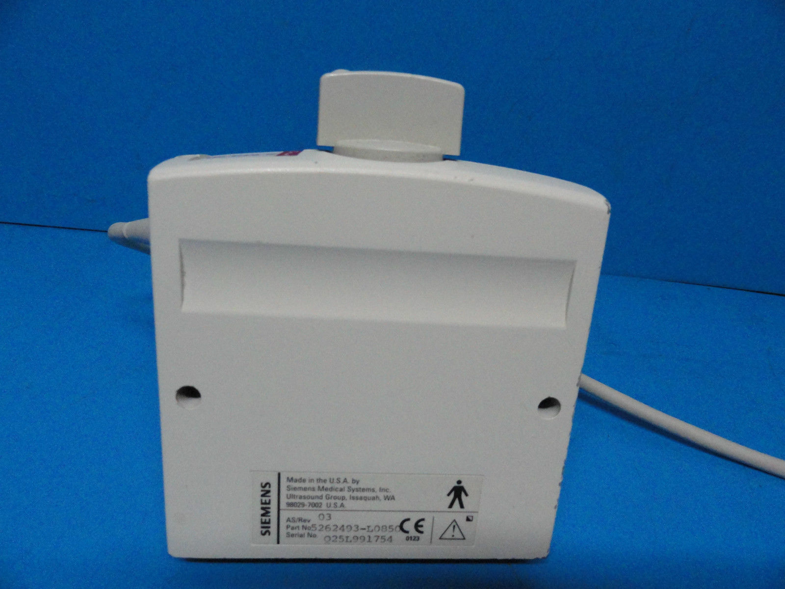 SIEMENS 2.5PL20 P/N 5262493-L0850 SECTOR ULTRASOUND PROBE for Elegra (4313) DIAGNOSTIC ULTRASOUND MACHINES FOR SALE