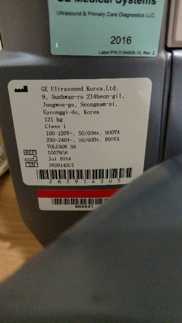 GE Voluson S8 3D/4D Color Flow Ultrasound DIAGNOSTIC ULTRASOUND MACHINES FOR SALE