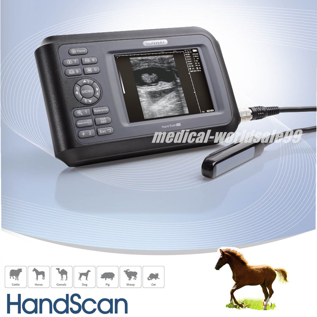Portable Veterinary Digital Ultrasound Scanner Machine Animal Rectal Probe sale DIAGNOSTIC ULTRASOUND MACHINES FOR SALE