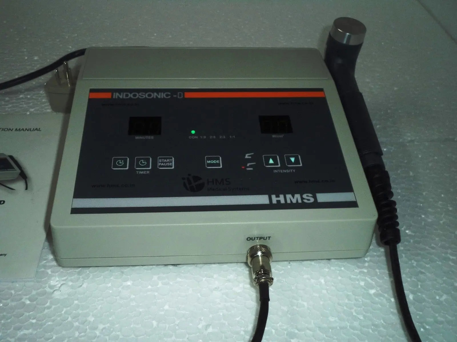 INDOSONIC DIGITAL ULTRASOUND THERAPY 1 Mhz or 3 Mhz with Skin Touch Sensor ge DIAGNOSTIC ULTRASOUND MACHINES FOR SALE