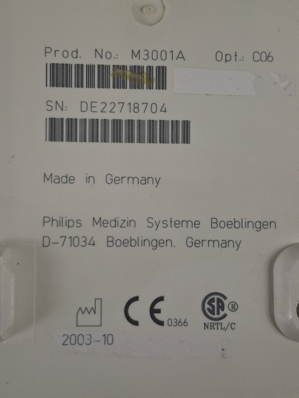 Philips M3001A-C06 Fast SpO2, NIBP, ECG, Temp, IBP MMS Module