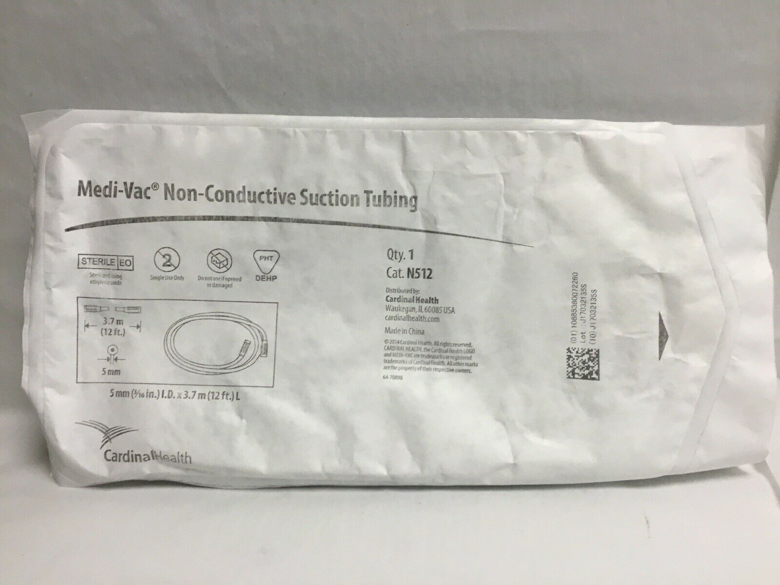 CARDINAL HEALTH Medi-Vac Non-Conductive Suction Tube--Lot of 30 (68KMD) DIAGNOSTIC ULTRASOUND MACHINES FOR SALE