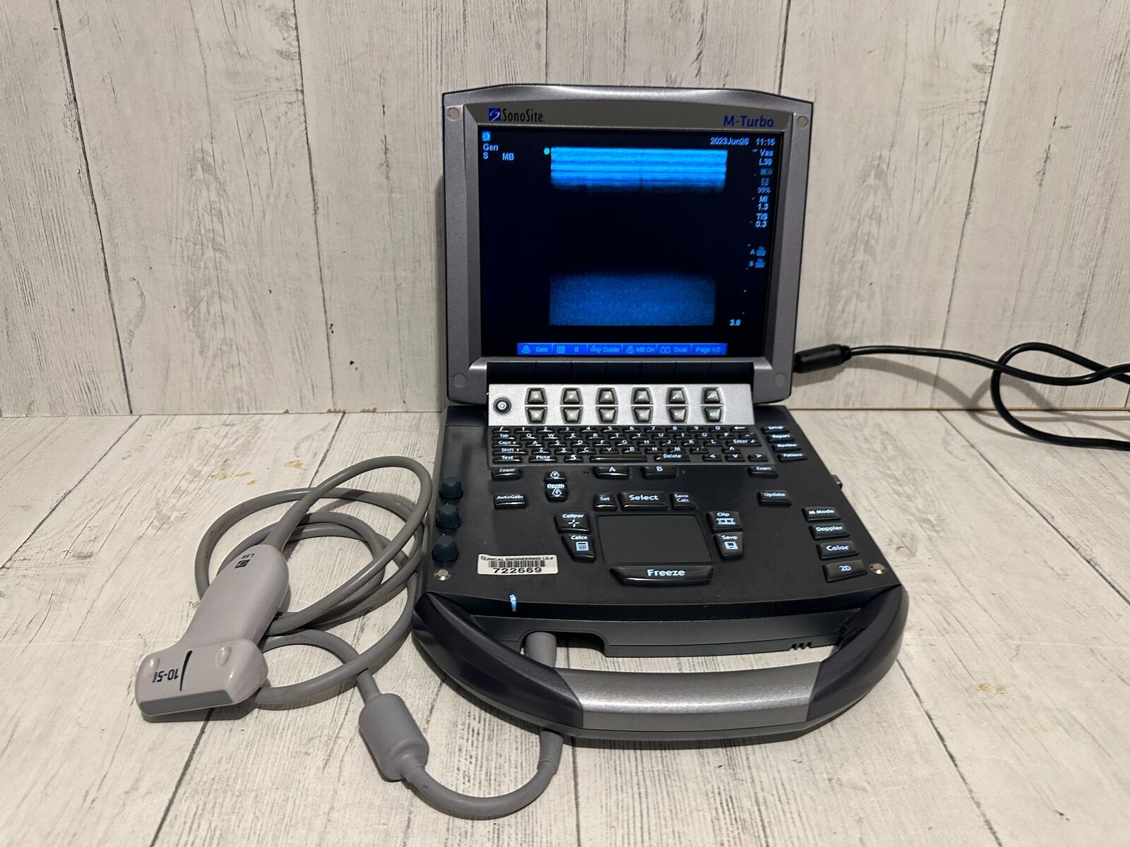 SonoSite M Turbo Portable ultrasound machine 2010 Very good condition-No Probe DIAGNOSTIC ULTRASOUND MACHINES FOR SALE