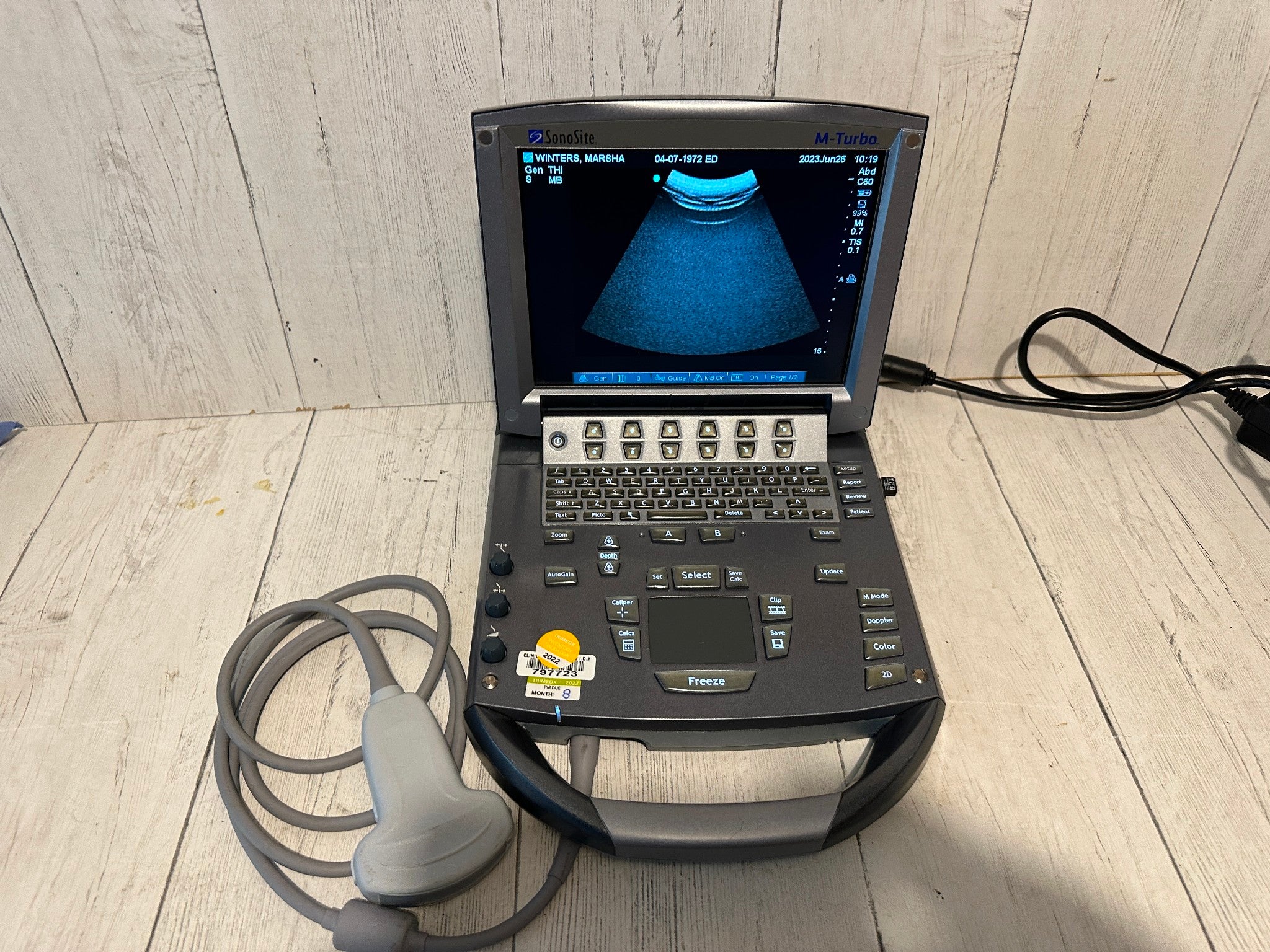 SonoSite M Turbo Portable ultrasound machine 2011 Very good condition-No Probe DIAGNOSTIC ULTRASOUND MACHINES FOR SALE