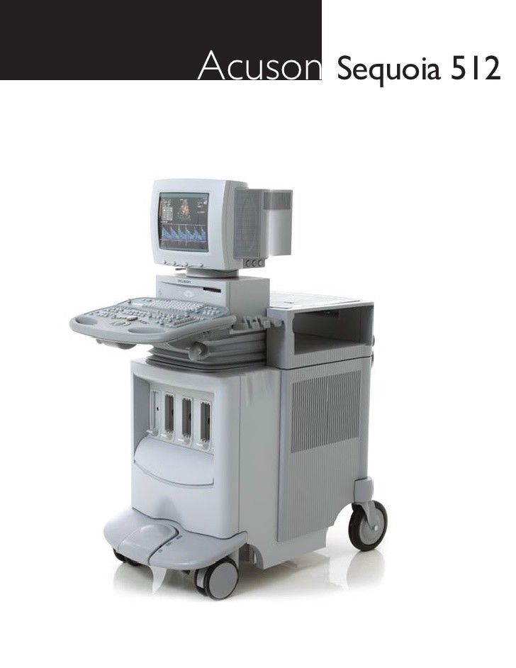 Acuson Sequoia C512 (CRT) COLOR  ULTRASOUND MACHINE WITH 3-probes  WORKS FINE DIAGNOSTIC ULTRASOUND MACHINES FOR SALE