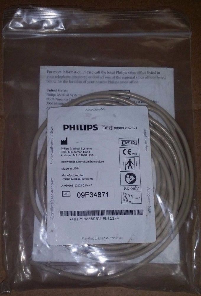 Philips 989803162621 Esophageal/rectal 12 Fr temperatur probe, 1/BX original DIAGNOSTIC ULTRASOUND MACHINES FOR SALE