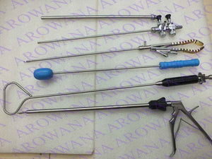 Laparoscopy Clip Applicator 5mm Retractor Rectal Probe Needle Holder SuctionTube