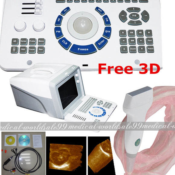 Digital Portable Ultrasound Scanner Diagnostic Machine 7.5Mhz Linear Probe 3D CE 190891499295