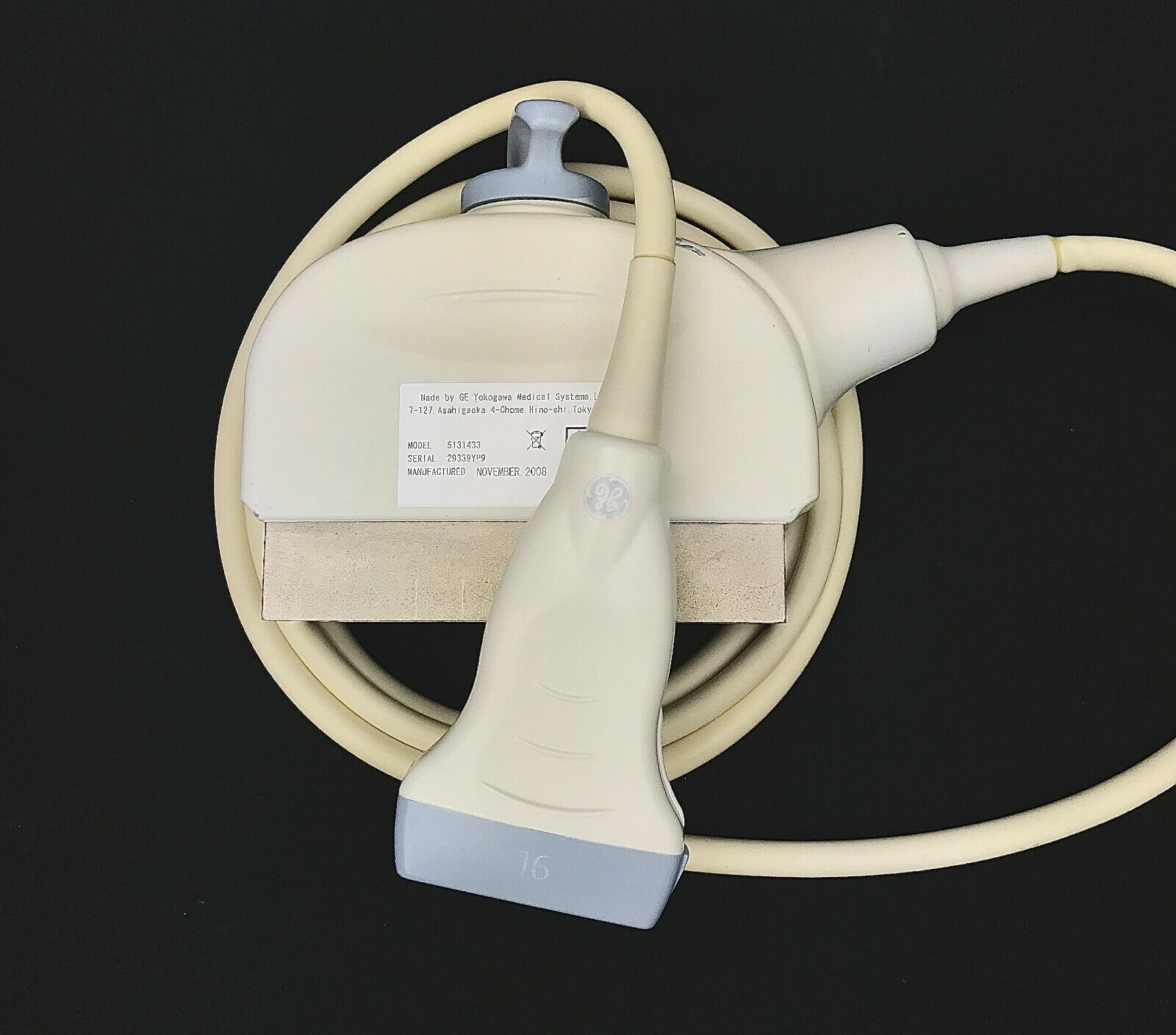 GE 9L Model 5131433 Linear Array 8-3 MHz Vascular Ultrasound Transducer Probe DIAGNOSTIC ULTRASOUND MACHINES FOR SALE