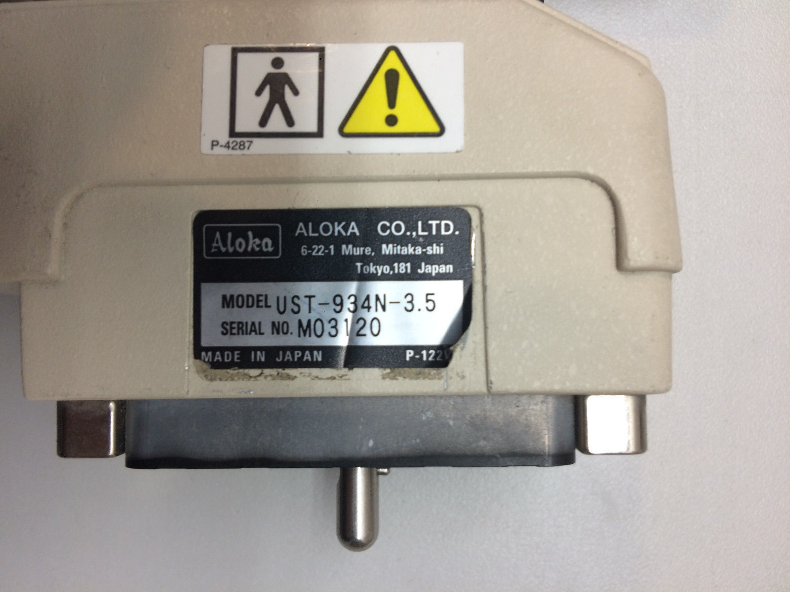 Aloka UST-934N-3.5 Compatible Transducer, Imaging, Medical, Ultrasound 3.5Mhz DIAGNOSTIC ULTRASOUND MACHINES FOR SALE