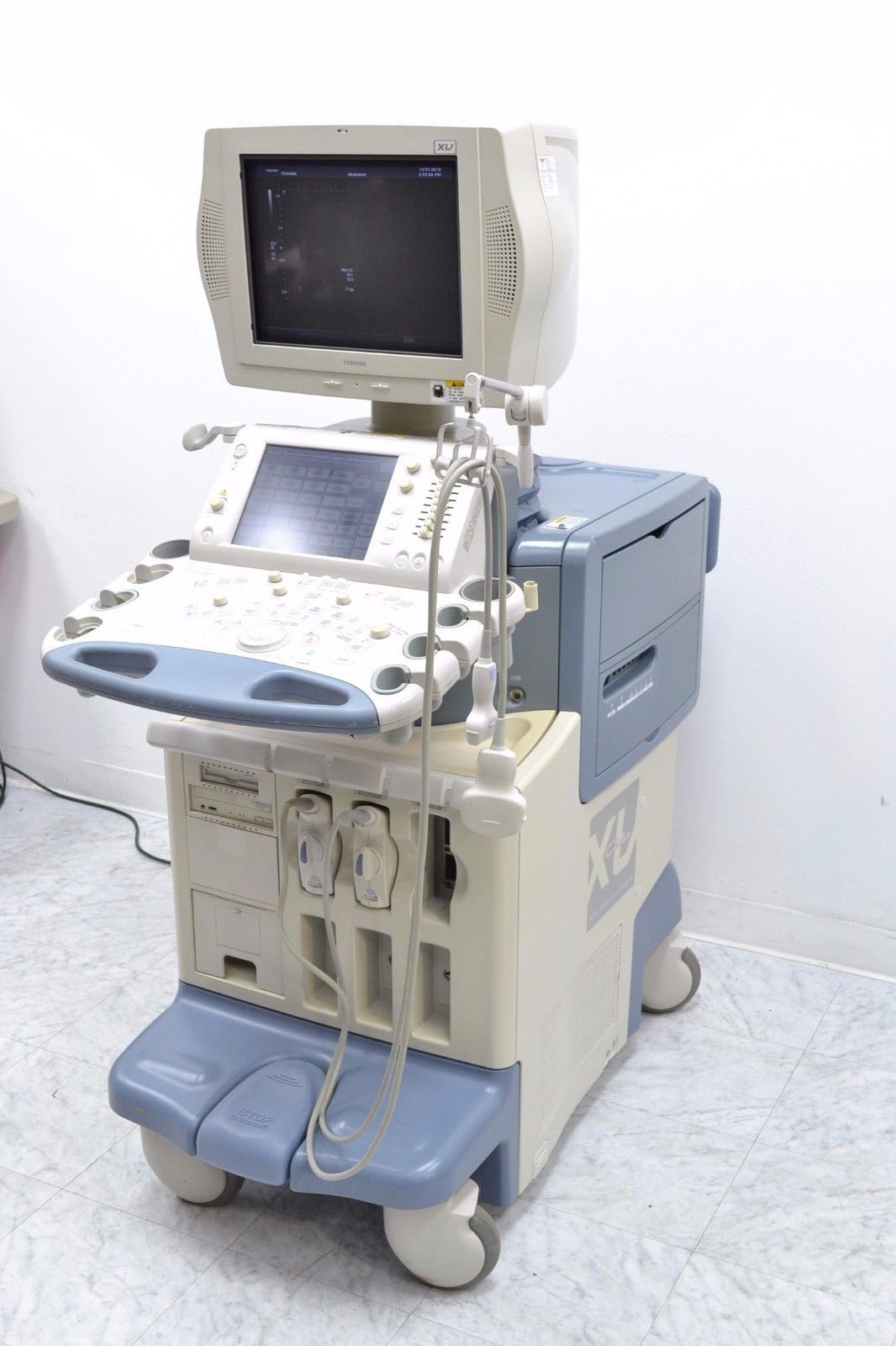 Toshiba SSA-770A Aplio XV Diagnostic Ultrasound W/ PVT-385BT/ PLT-1204AT Probes DIAGNOSTIC ULTRASOUND MACHINES FOR SALE