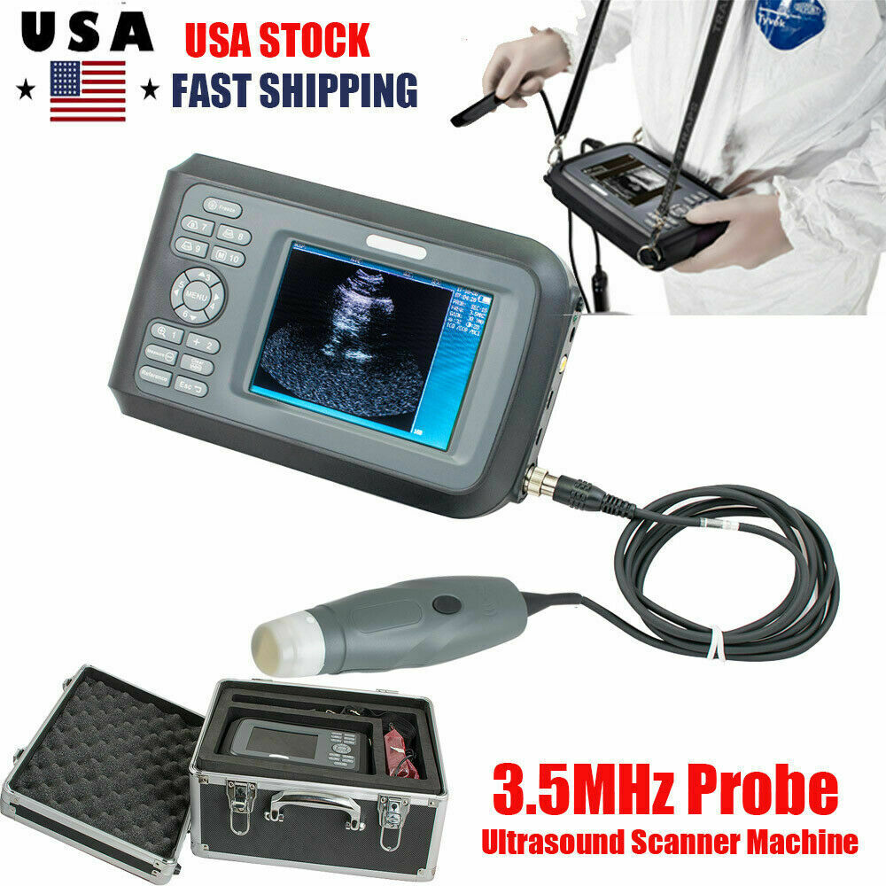 Portable Vet Ultrasound Scanner System 3.5MHZ Probe Animal Veterinary Machine DIAGNOSTIC ULTRASOUND MACHINES FOR SALE