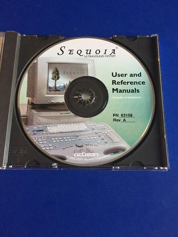 Acuson Sequoia 512 Ultrasound & C256 Echocardiography Syst User Reference Manual DIAGNOSTIC ULTRASOUND MACHINES FOR SALE