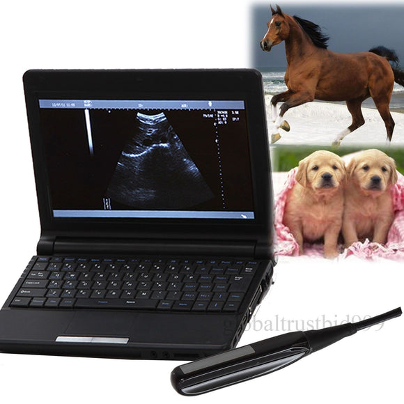 Full Digital Laptop VET Veterinary Ultrasound Scanner MACHINE + rectal PROBE 3D 190891579843