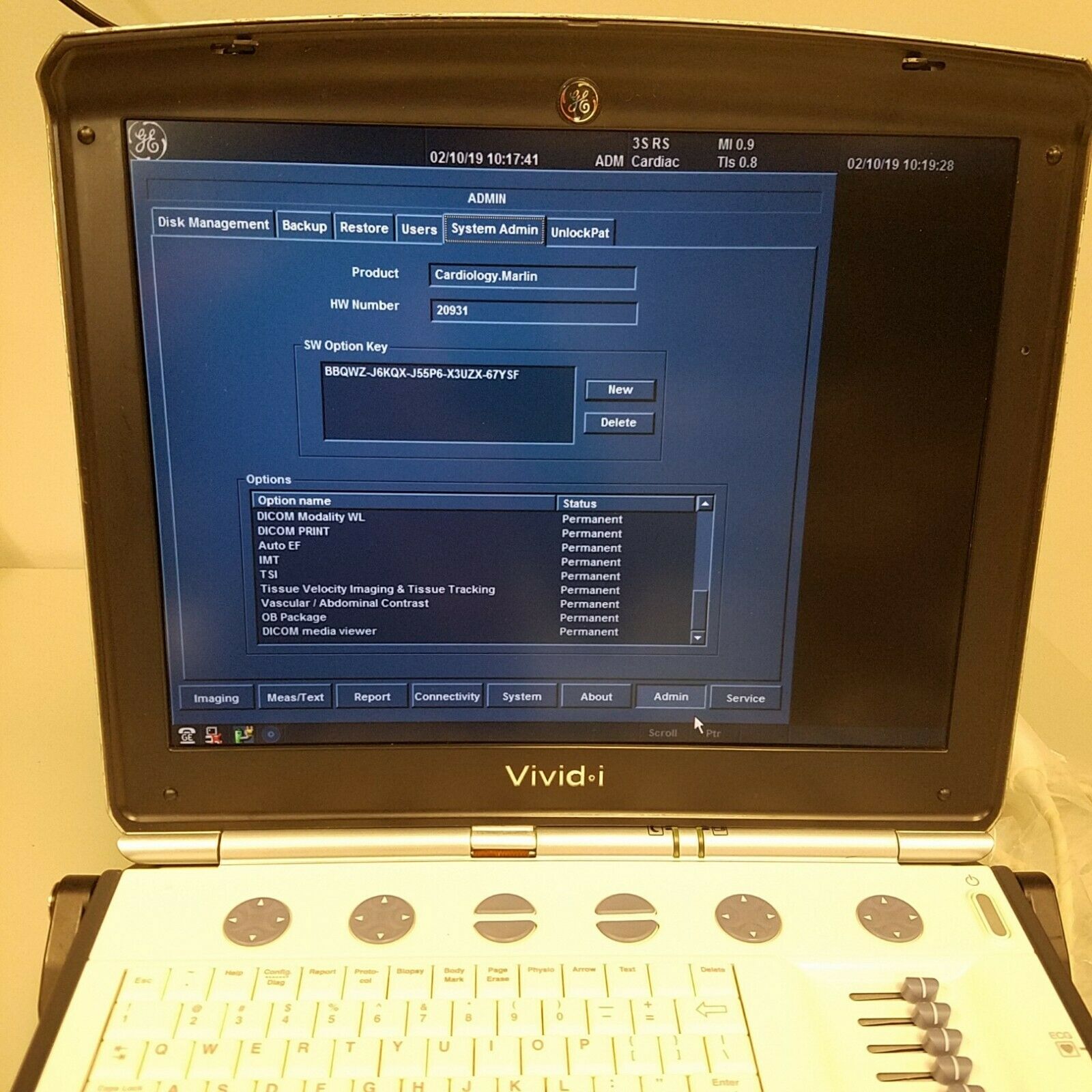 GE Vivid I Portable Ultrasound System DIAGNOSTIC ULTRASOUND MACHINES FOR SALE