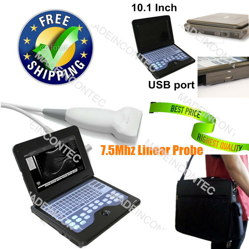 Newest Digital Portable Laptop Ultrasound Scanner Machine,7.5MHz Linear probe US 658126883672 DIAGNOSTIC ULTRASOUND MACHINES FOR SALE