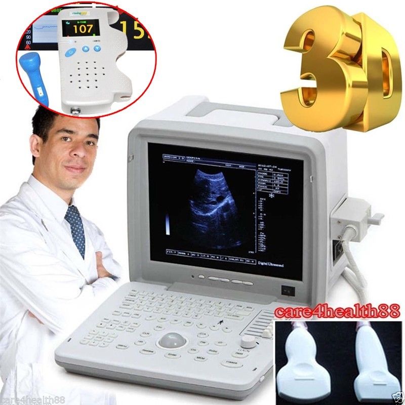 Kit Digital Ultrasound Machine Scanner System Convex +Linear Probe+Fetal Doppler 190891836625 DIAGNOSTIC ULTRASOUND MACHINES FOR SALE