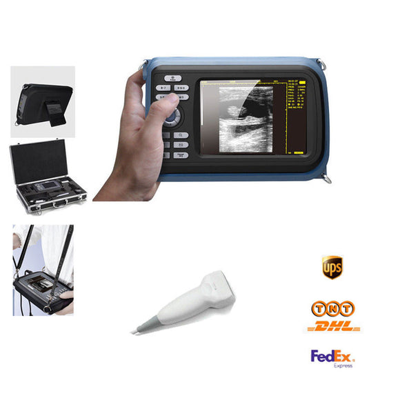 Portable 5.5 Inch Digital LCD Check Ultrasound Scanner & 7.5Mhz linear Probe CE 190891410818